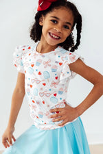 Mila & Rose ® Red, White, & Sweet S/S Ruffle Tee - 