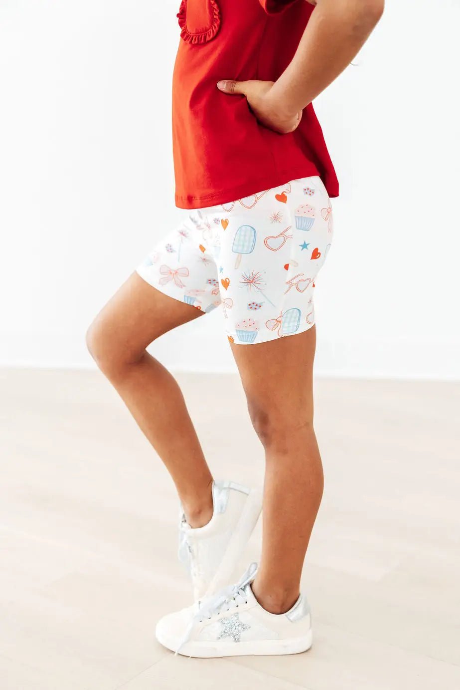 Mila & Rose ® Red, White & Sweet Twirl Shorts - 