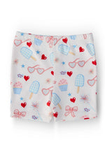 Red, White & Sweet Twirl Shorts - White, Pink, Active Shorts, Undergarment, Nightwear | Everetts Place