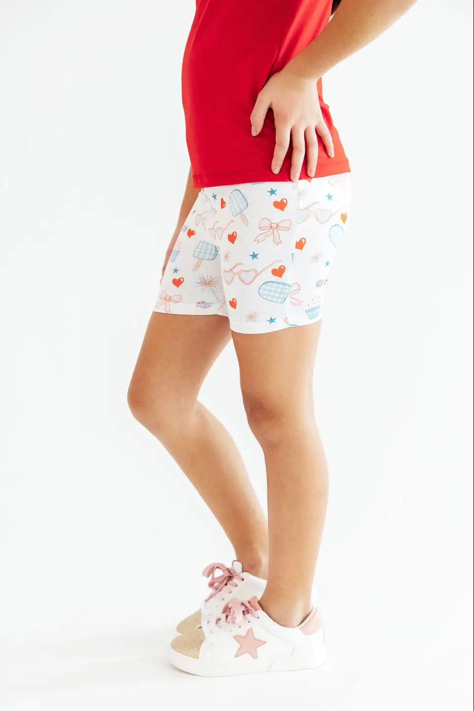 Mila & Rose ® Red, White & Sweet Twirl Shorts - 