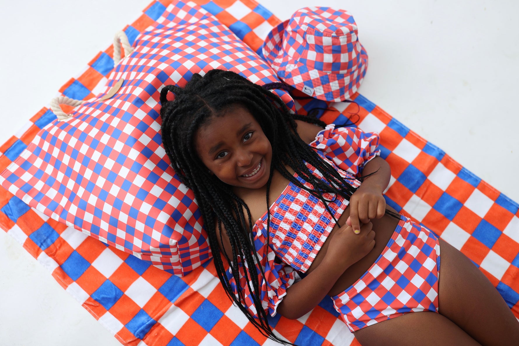 DREAM BIG LITTLE CO RED, WHITE & TRUMAN DREAM OFF THE SHOULDER SWIM SUITEveretts Place