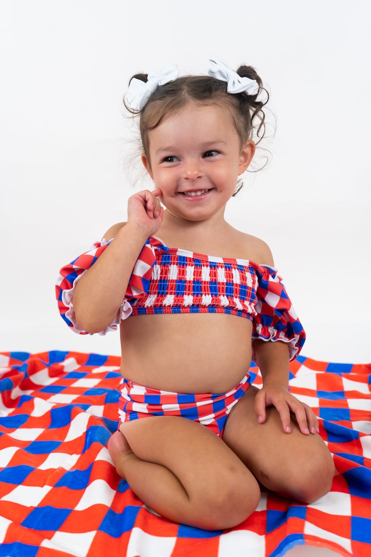 DREAM BIG LITTLE CO RED, WHITE & TRUMAN DREAM OFF THE SHOULDER SWIM SUITEveretts Place