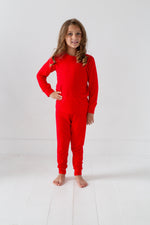 Red and Green Bamboo Two-Piece Pajamas for Kids | Ultra Soft Sleepwear by Rayn’s Tiny Stitches