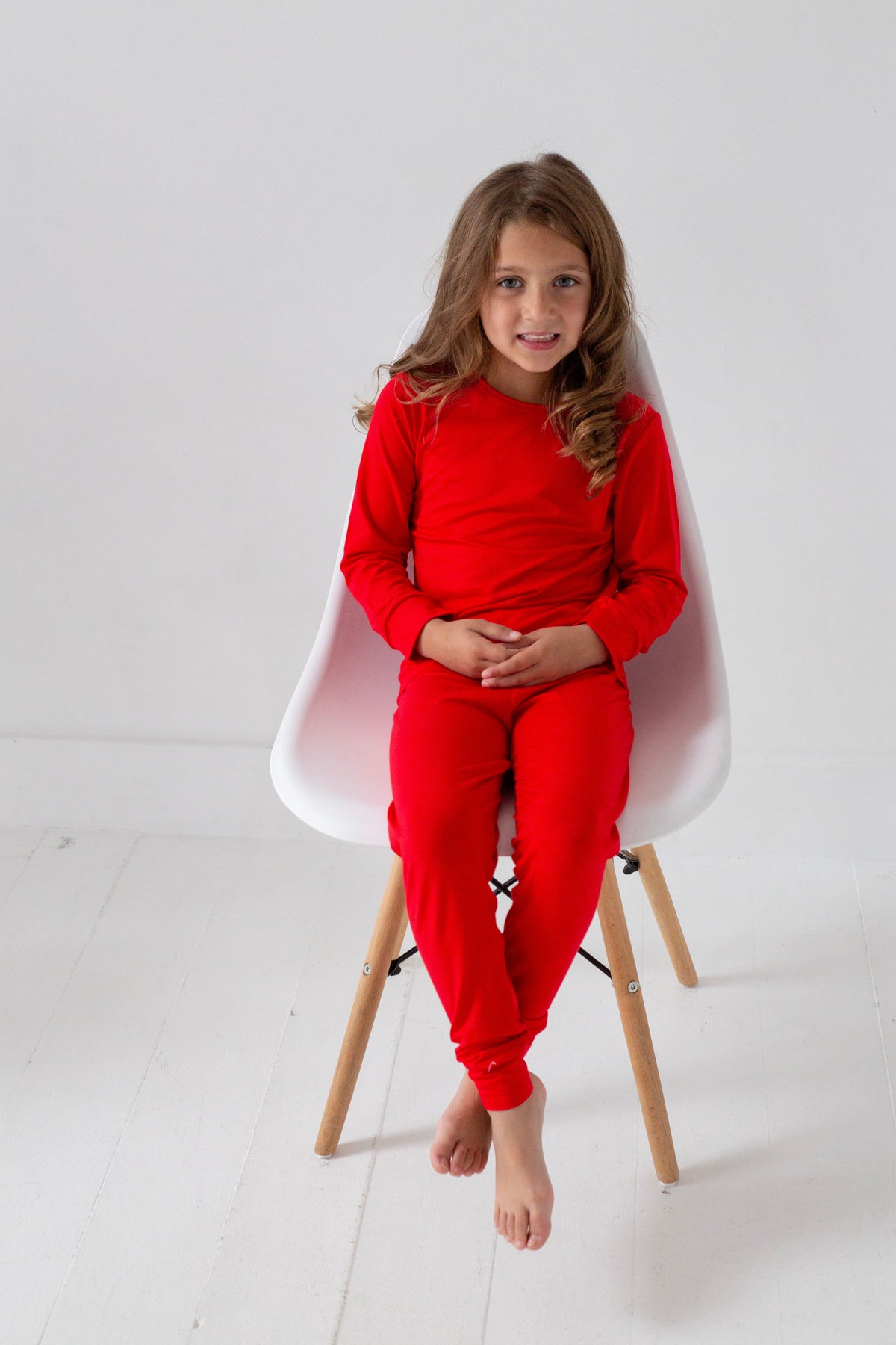 Red and Green Bamboo Two-Piece Pajamas for Kids | Ultra Soft Sleepwear by Rayn’s Tiny Stitches