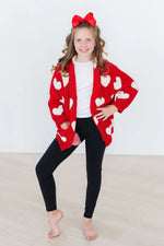 Mila & Rose ® Red/Coconut Heart Cozy Cardigan - 