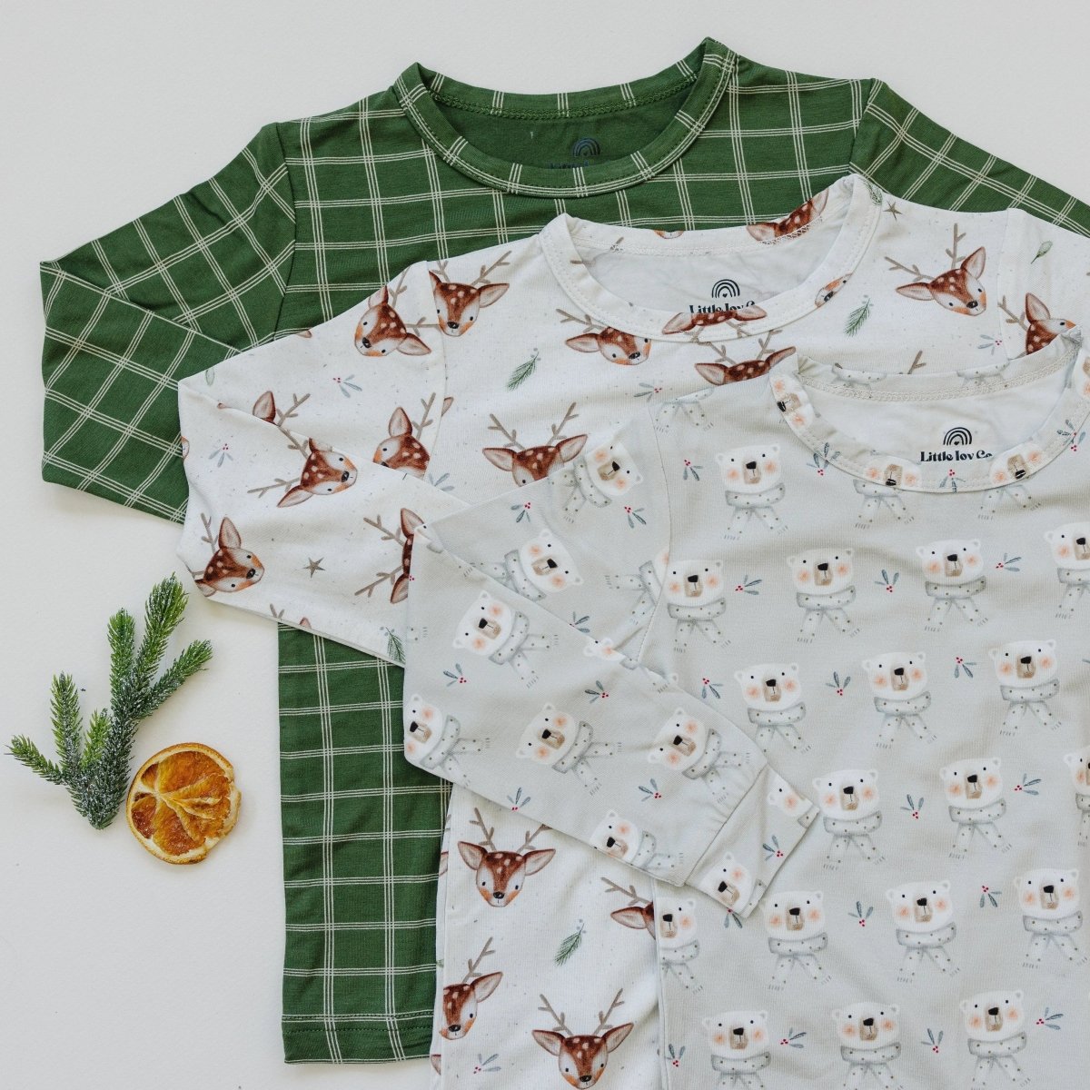 Little Joy Co. Reindeer Games 2pc Bamboo Pajamas for Kids Comfort - Everetts Place Boutique - 