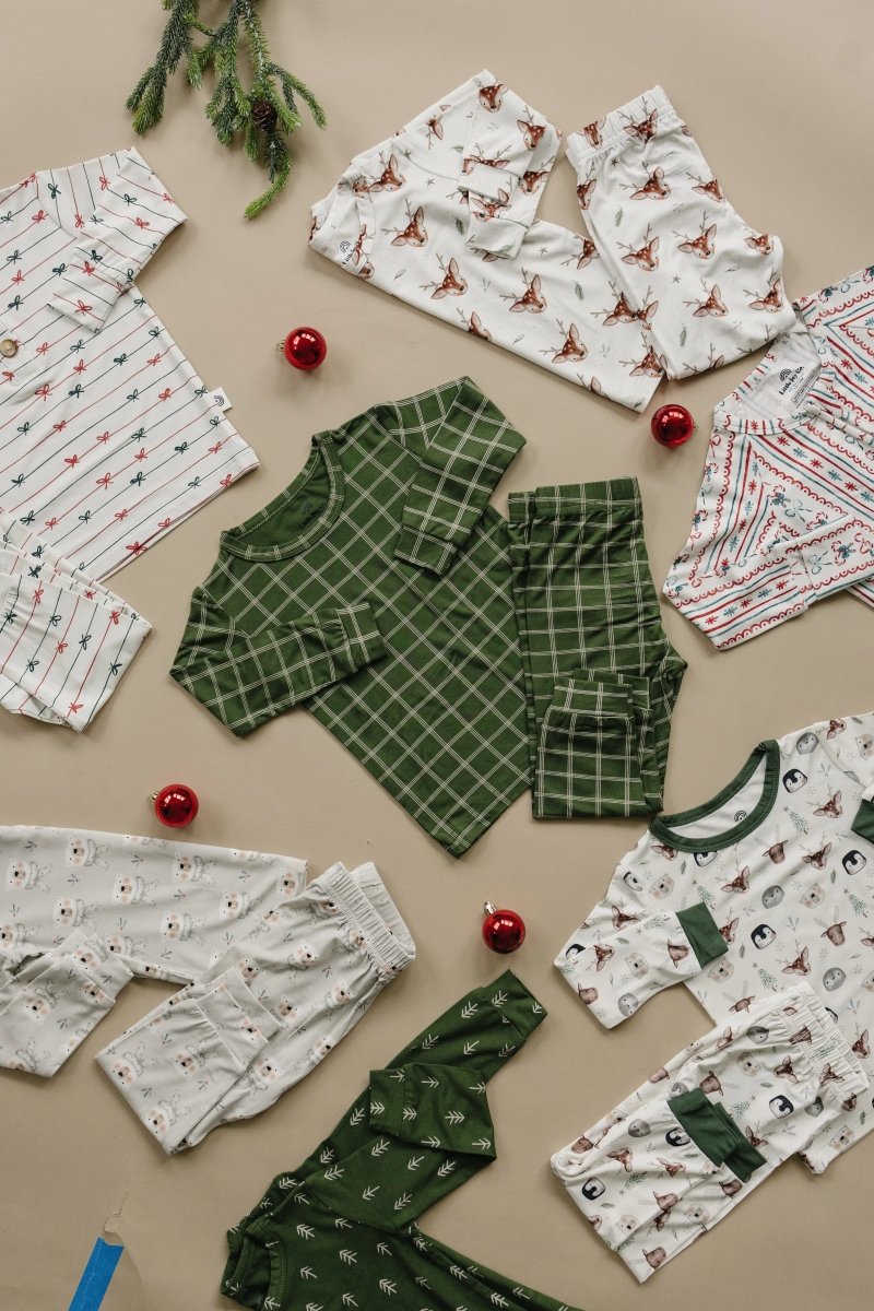 Little Joy Co. Reindeer Games 2pc Bamboo Pajamas for Kids Comfort - Everetts Place Boutique - 