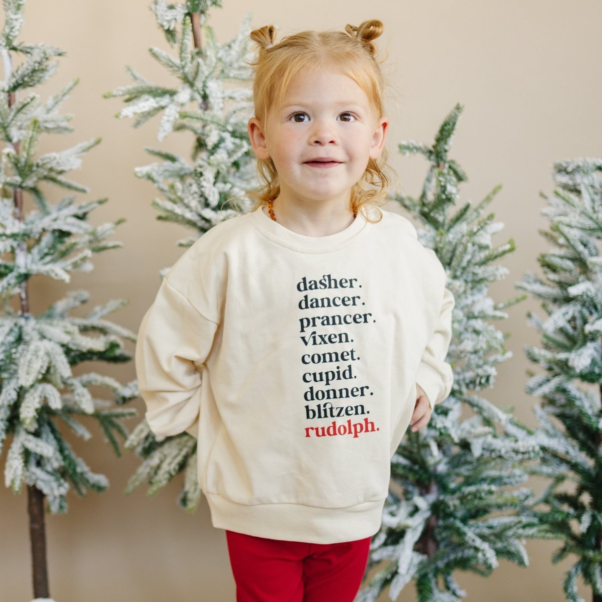 Little Joy Co. Reindeer Names Crewneck Sweatshirt - 