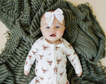 Reindeer Themed Bamboo Zippy Pajamas for Babies Cozy - Everetts Place Boutique - 