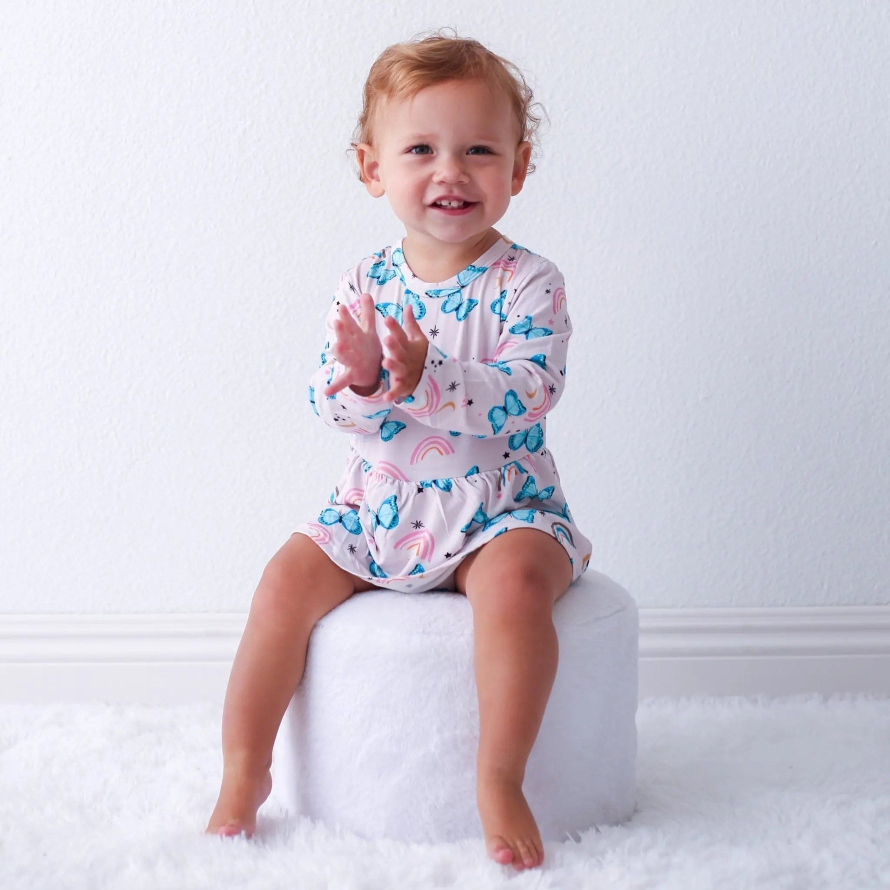 Bestaroo Retro Butterflies Bodysuit Dress - 