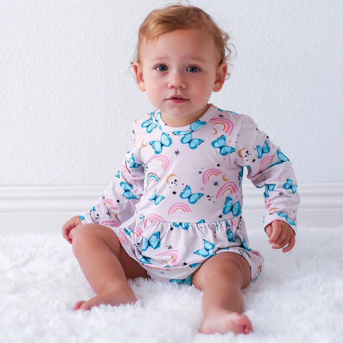 Bestaroo Retro Butterflies Bodysuit Dress - 