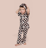 DREAM BIG LITTLE CO RETRO DAISY CHECKS SHORT SLEEVE DREAM GIRL'S FLARE SETEveretts Place