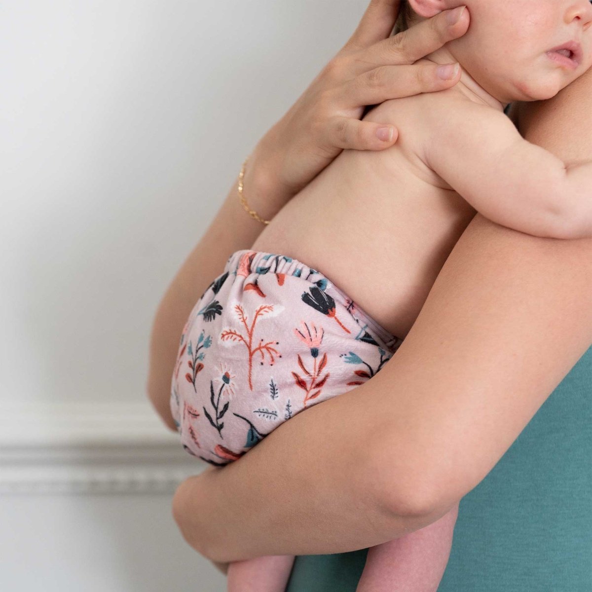 Patterned Lounger Pocket Cloth Diaper — Minky Fleece with Athletic Wicking Jersey - Everetts Place Boutique - Pocket Diaper