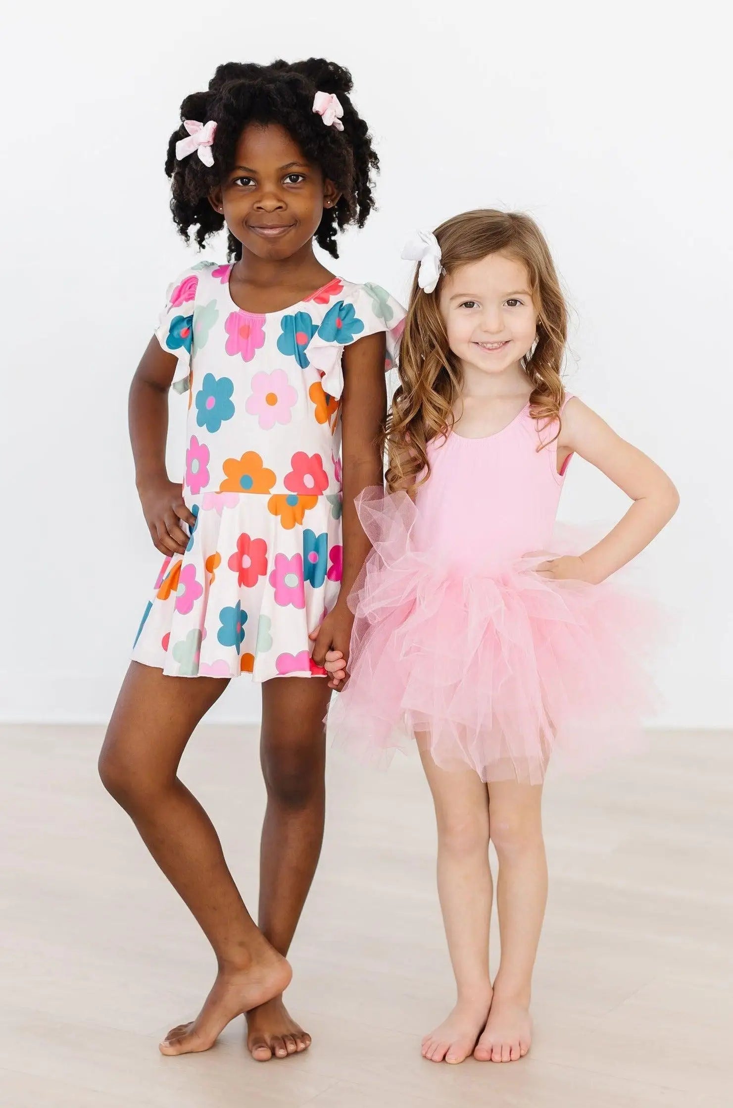 Mila & Rose ® Retro Floral S/S Twirl Leotard - 