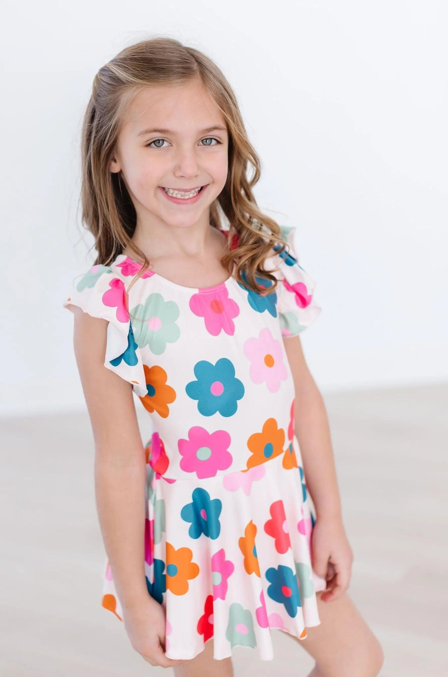 Mila & Rose ® Retro Floral S/S Twirl Leotard - 