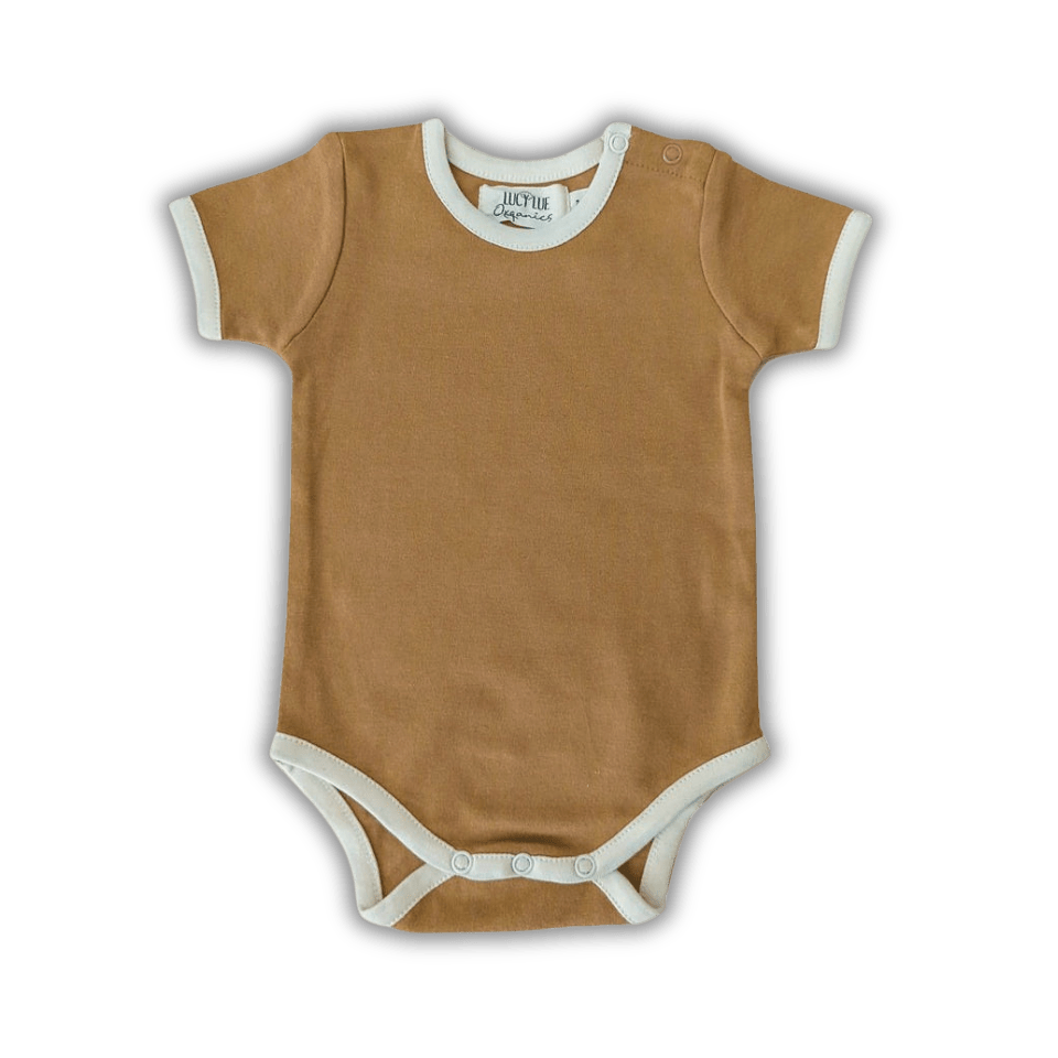 LUCY LUE ORGANICS retro organic ss bodysuit | caramel - Everetts Place Boutique - 