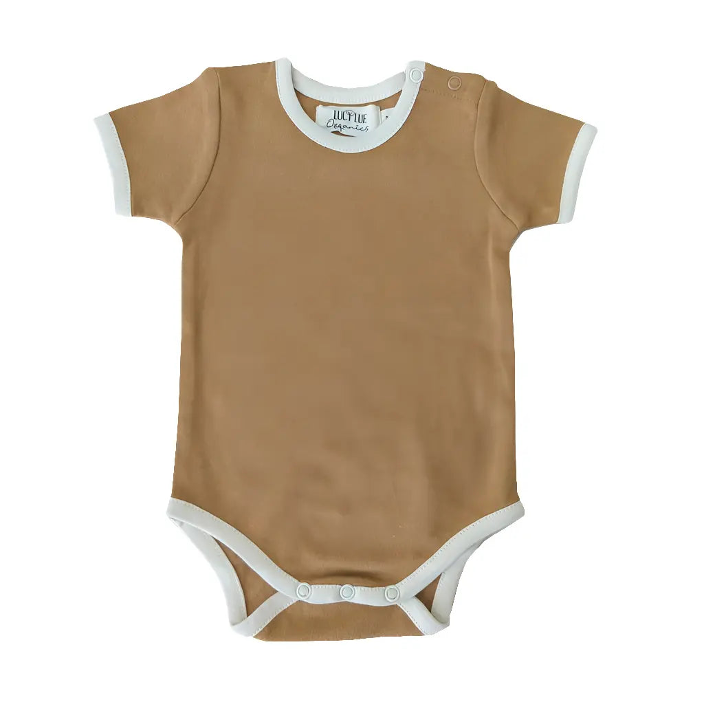 LUCY LUE ORGANICS retro organic ss bodysuit | caramel - 