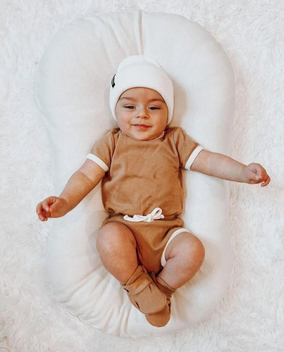 LUCY LUE ORGANICS retro organic ss bodysuit | caramel - Everetts Place Boutique - 