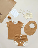 LUCY LUE ORGANICS retro organic ss bodysuit | caramel - 
