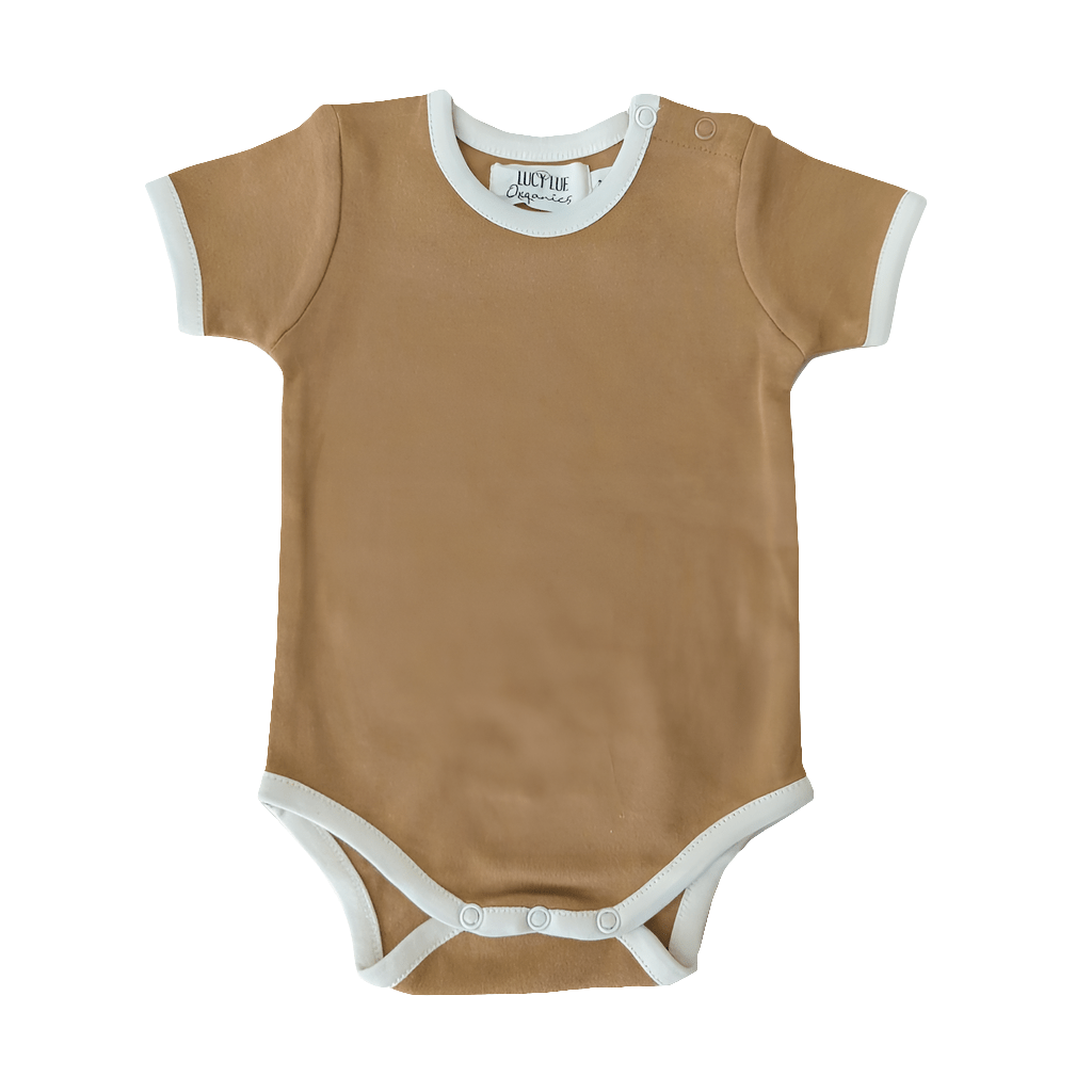 LUCY LUE ORGANICS retro organic ss bodysuit | caramel - Everetts Place Boutique - 