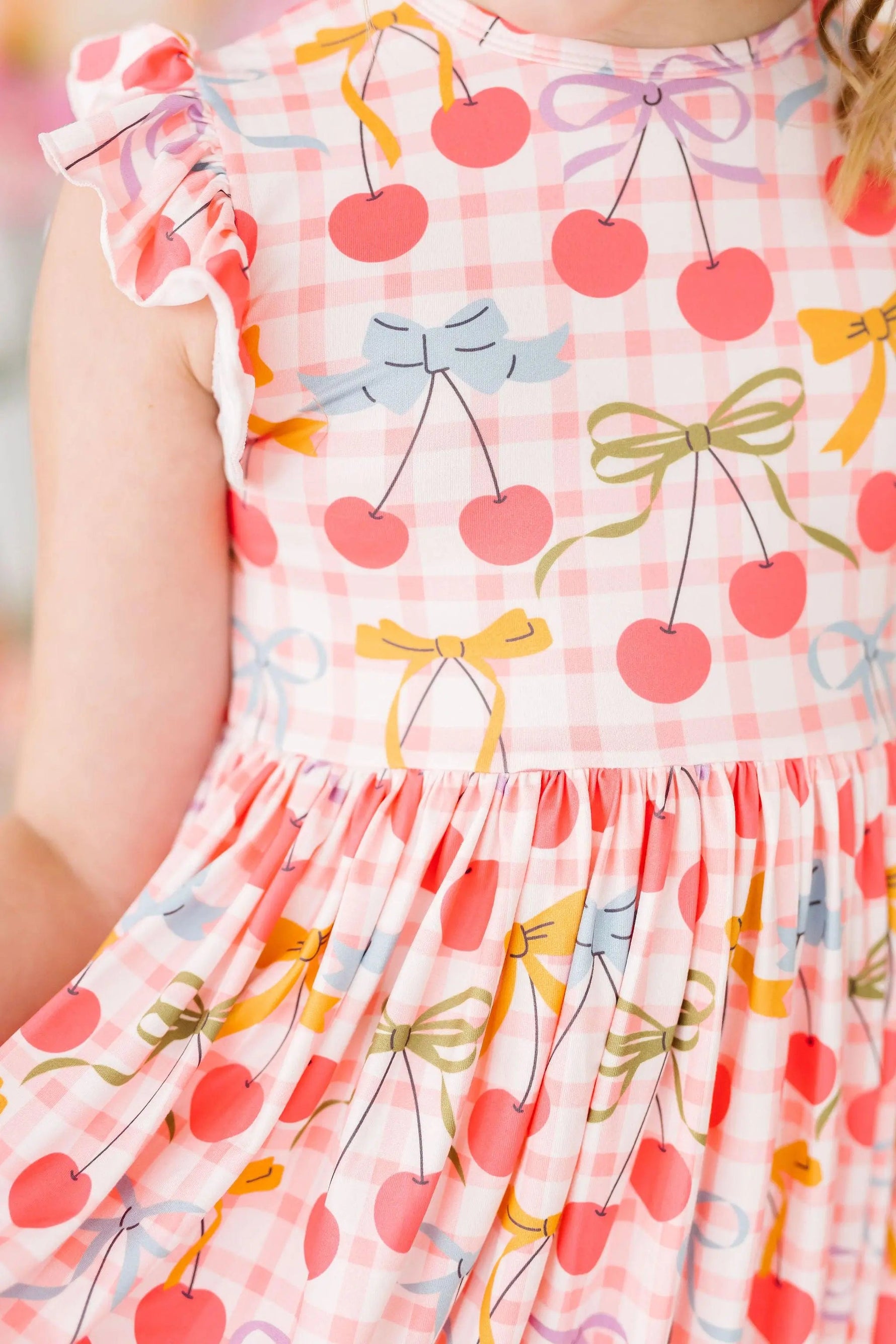Mila & Rose ® Retro Picnic Flutter Sleeve Twirl Dress - 