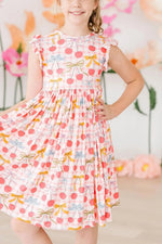 Mila & Rose ® Retro Picnic Flutter Sleeve Twirl Dress - 