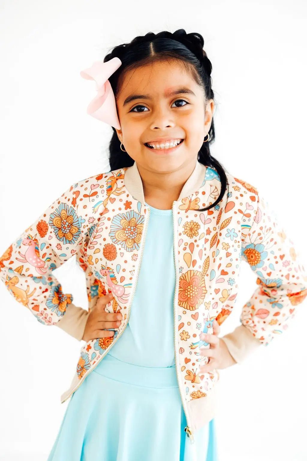Mila & Rose ® Retro Unicorns Satin Jacket - 