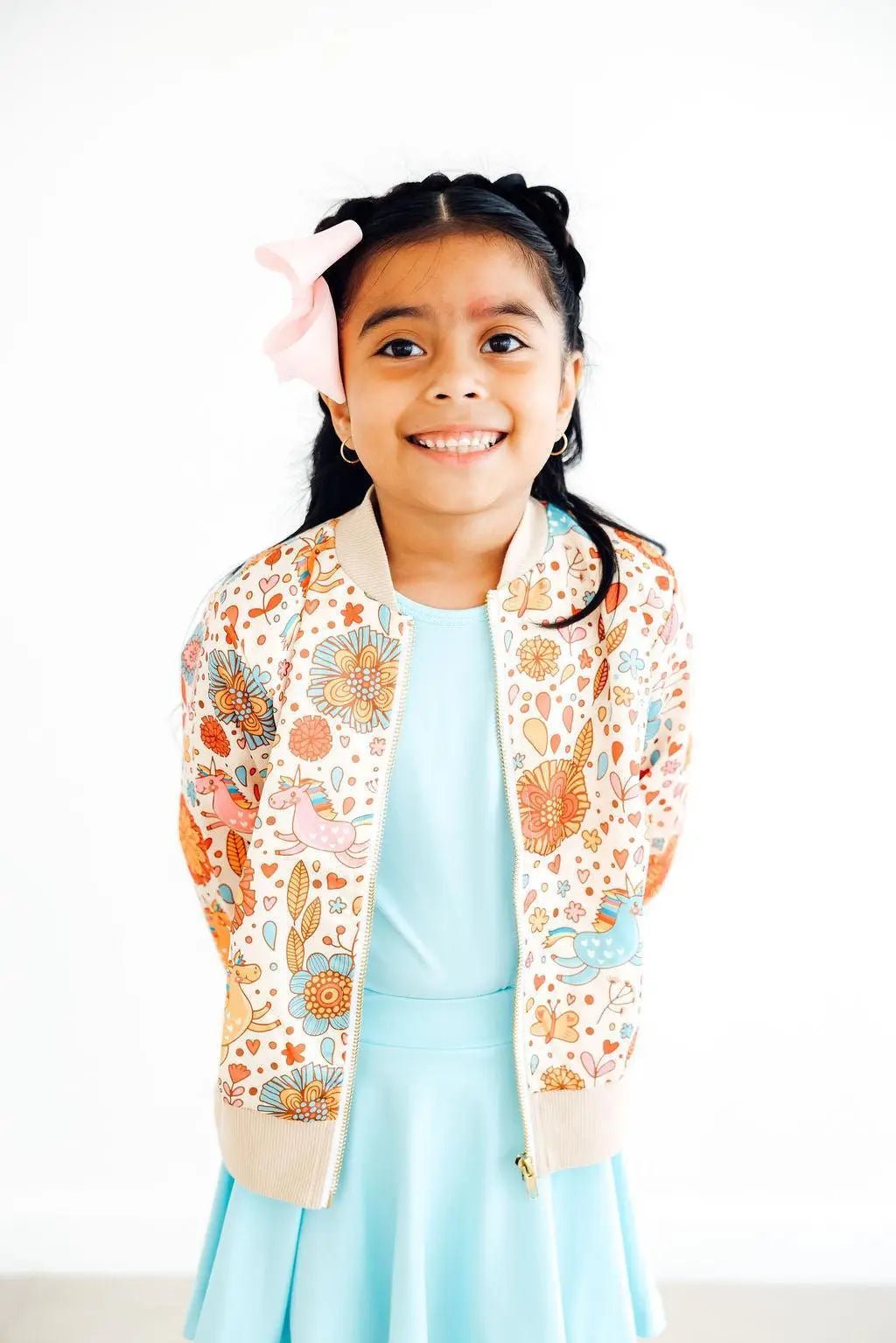 Mila & Rose ® Retro Unicorns Satin Jacket - 