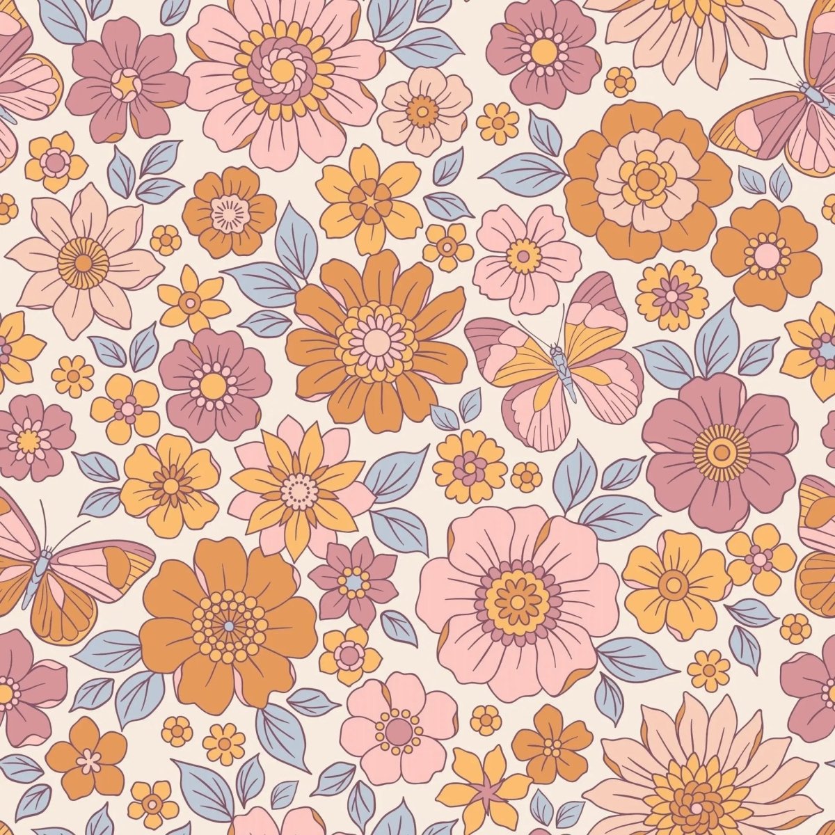 Sweet Bamboo Retro Vintage Floral Boho Dress with Ruffles and Pockets for Girls - 