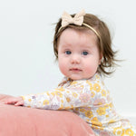 Sweet Bamboo Retro Vintage Flowers Convertible Romper with Soft Fabric for Baby - 