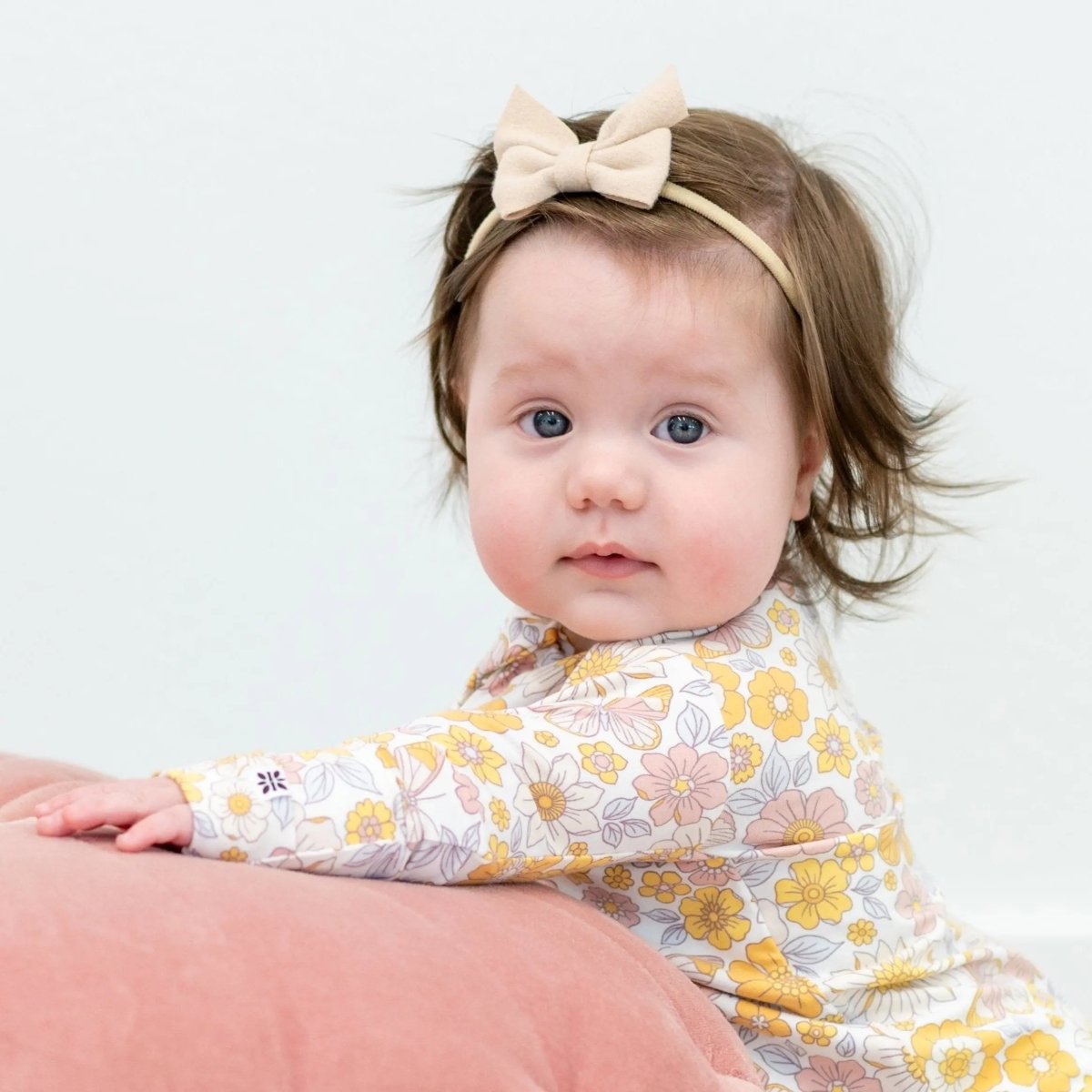 Sweet Bamboo Retro Vintage Flowers Convertible Romper with Soft Fabric for Baby - 