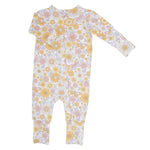 Sweet Bamboo Retro Vintage Flowers Convertible Romper with Soft Fabric for Baby - 