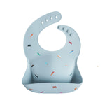 Silicone Baby Bib, Polka Dot Print by Mushie