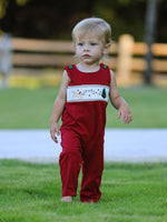 Christmas Tree Dog Smocking Embroidered Baby Boys Romper by Rylee Faith Designs