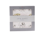 Newcastle Classics Rhinos and Elephants Bamboo Muslin Crib Sheet for Cozy Baby Sleep - Home & Garden > Linens & Bedding > Bedding > Bed Sheets Bamboo Crib Sheet