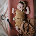 Mushie Ribbed Baby Blanket Made From Soft Organic Cotton - 