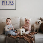 Mushie Ribbed Baby Blanket Made From Soft Organic Cotton - 