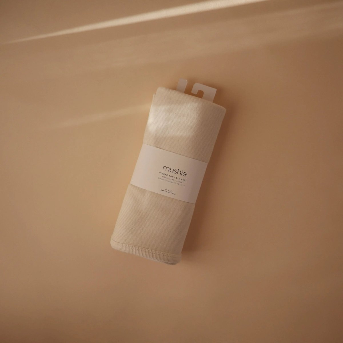 Mushie Ribbed Baby Blanket Made From Soft Organic Cotton - 