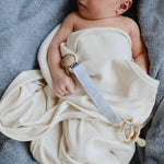 Mushie Ribbed Baby Blanket Made From Soft Organic Cotton - 