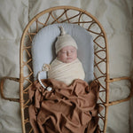 Mushie Ribbed Baby Blanket Made From Soft Organic Cotton - 