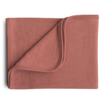 Mushie Ribbed Baby Blanket Made From Soft Organic Cotton - 