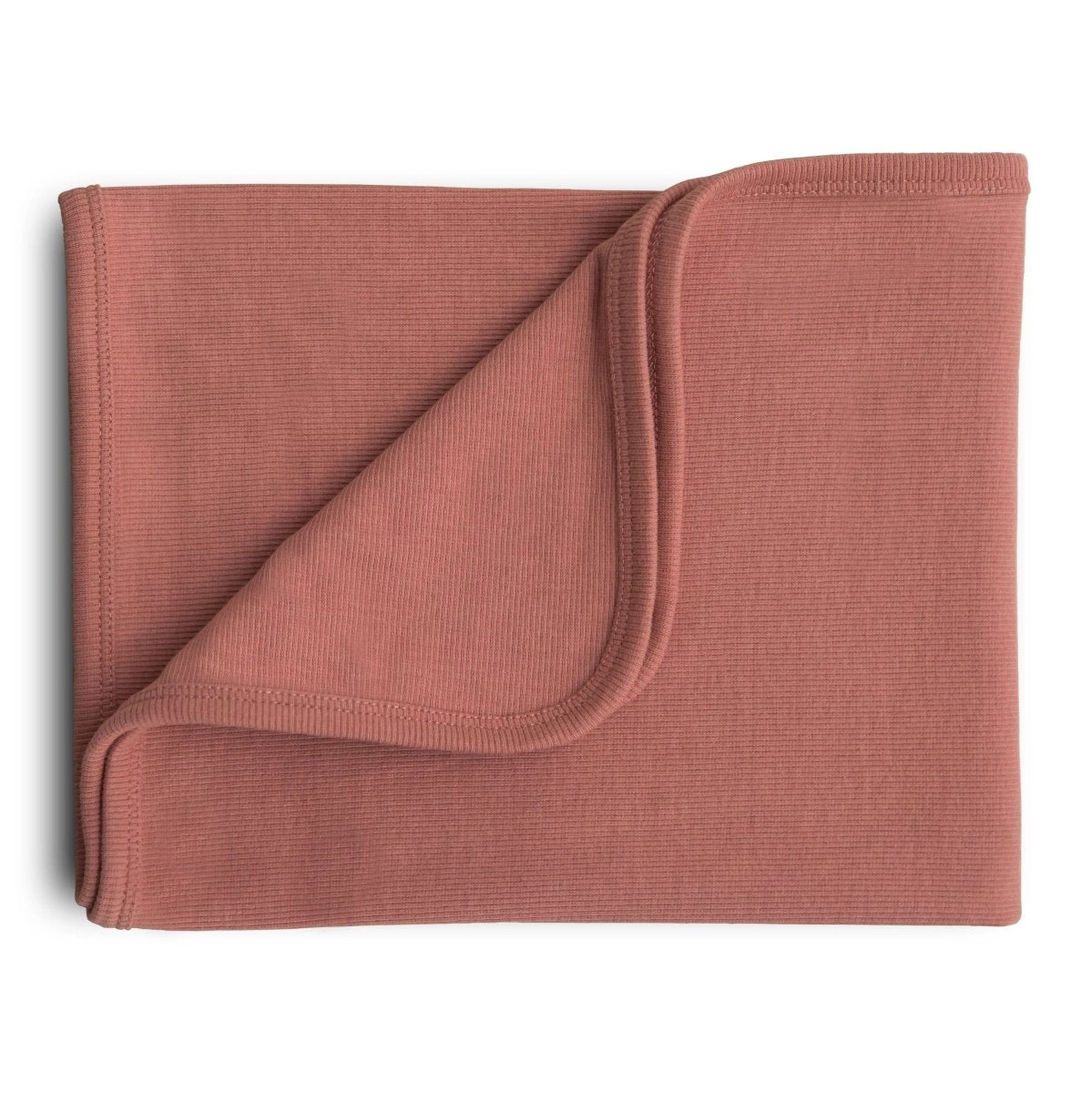 Mushie Ribbed Baby Blanket Made From Soft Organic Cotton - 
