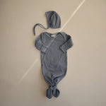 Mushie Ribbed Baby Bonnet Made with Organic Cotton for Warmth and Comfort - Everetts Place Boutique - 