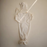 Mushie Ribbed Baby Bonnet Made with Organic Cotton for Warmth and Comfort - Everetts Place Boutique - 