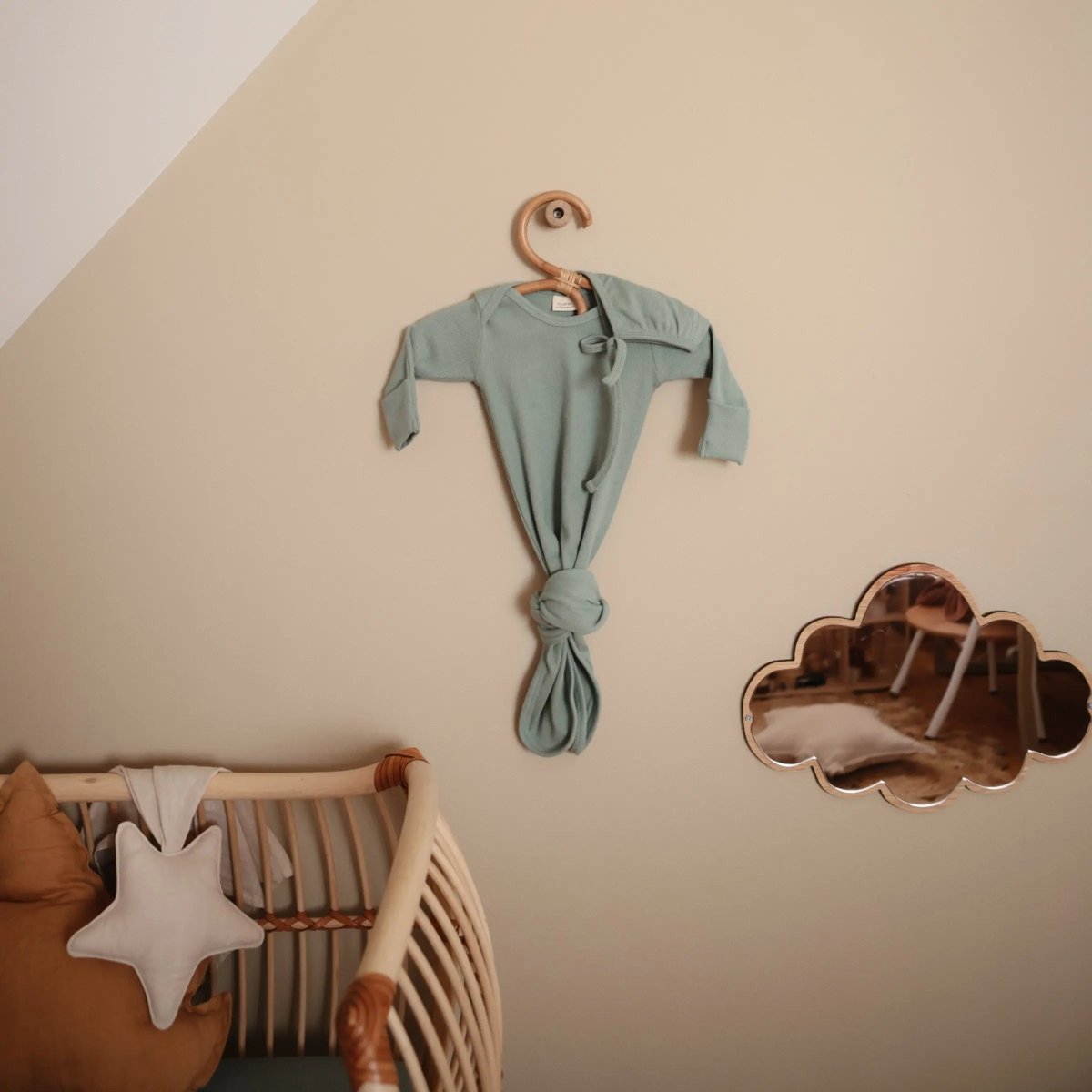 Mushie Ribbed Baby Bonnet Made with Organic Cotton for Warmth and Comfort - Everetts Place Boutique - 