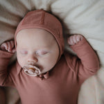 Mushie Ribbed Baby Bonnet Made with Organic Cotton for Warmth and Comfort - Everetts Place Boutique - 