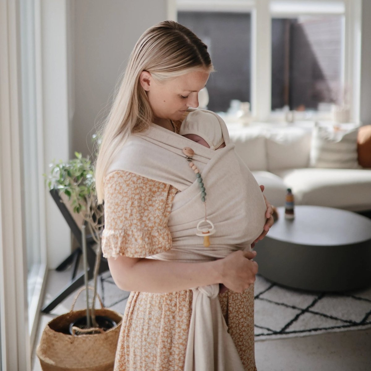 Mushie Ribbed Baby Bonnet Made with Organic Cotton for Warmth and Comfort - Everetts Place Boutique - 