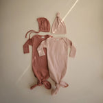 Mushie Ribbed Baby Bonnet Made with Organic Cotton for Warmth and Comfort - Everetts Place Boutique - 