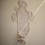 Mushie Ribbed Baby Bonnet Made with Organic Cotton for Warmth and Comfort - Everetts Place Boutique - 