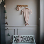 Mushie Ribbed Baby Bonnet Made with Organic Cotton for Warmth and Comfort - Everetts Place Boutique - 